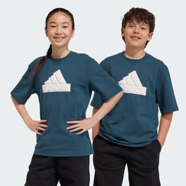 T-shirt Future Icons Logo Piqué Turchese Bambini Sportswear