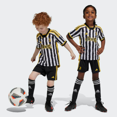 Kinder Fußball Juventus Turin 23/24 Mini-Heimausrüstung Schwarz