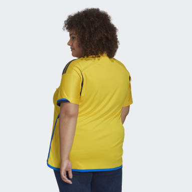Frauen Fußball Schweden 22 Heimtrikot – Große Größen Gelb