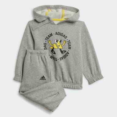 Kinderen Sportswear grijs Team adidas Oversized Fleece Joggingpak (Uniseks)