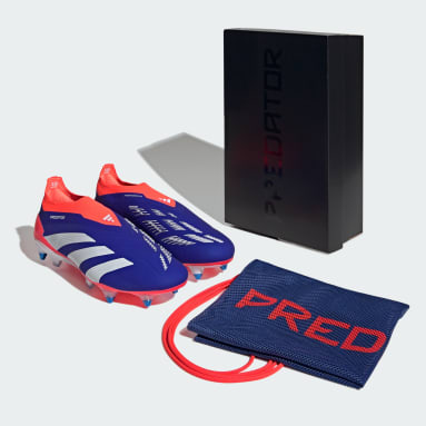 Football Blue Predator Elite Laceless Soft Ground Boots