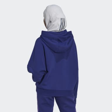 Sudadera con Gorro Argentina 3 Franjas Azul Mujer Fútbol