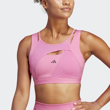 Women Gym & Training Pink Powerimpact Luxe Medium-Support Bra