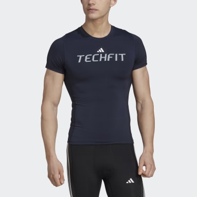 Camiseta Techfit Graphic Azul Hombre Fútbol