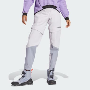 Ženy TERREX fialová Nohavice Terrex Utilitas Hiking Zip-Off