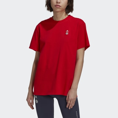 Women Football Red FC Bayern Graphic T-Shirt