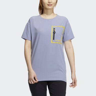 Women TERREX Purple National Geographic Short Sleeve Tee