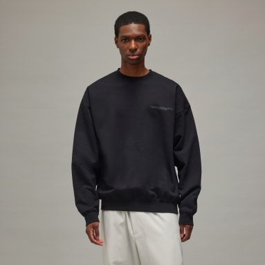 Adidas black sweatshirt mens discount