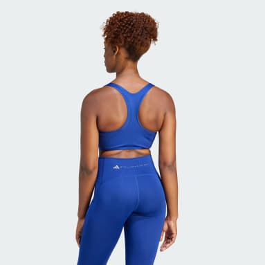 Dam adidas by Stella McCartney Blå adidas by Stella McCartney TruePurpose Power Impact Training Medium-Support Tränings-bh