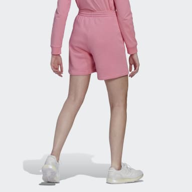 ผู้หญิง Originals สีชมพู กางเกงผ้าเฟรนช์เทอร์รีย์ขาสั้น Adicolor Essentials