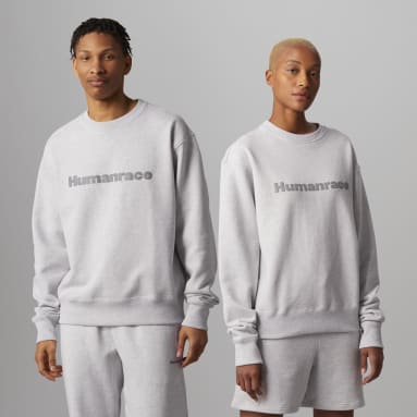 Originals Gri Pharrell Williams Basics Crew Sweatshirt (Unisex)