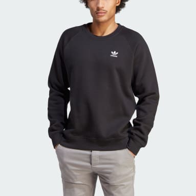 Camiseta Gola Careca Trefoil Essentials Preto Homem Originals