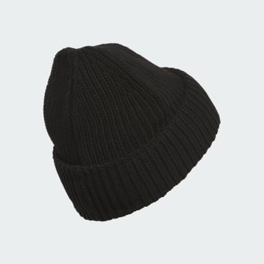 Männer Golf Double Cuff Chunky Mütze Schwarz