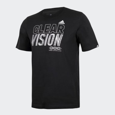 Playera Clear Vision AEROREADY Estampada Negro Hombre Sportswear