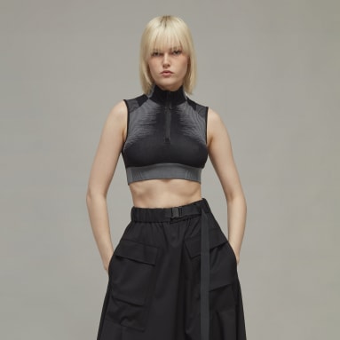 Crop top en maille technique Y-3 Noir Femmes Y-3