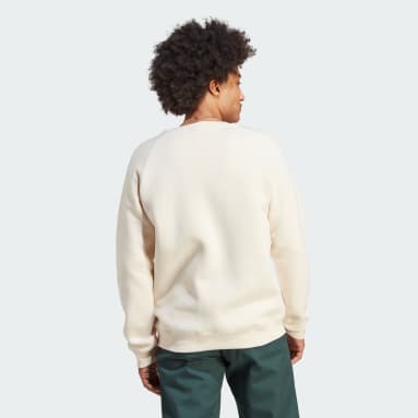 Mænd Originals Beige Trefoil Essentials Crewneck sweatshirt
