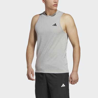 T-shirt d'entraînement sans manches Train Essentials Feelready Gris Hommes Fitness Et Training