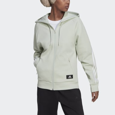 adidas Sportswear Future Icons 3-Stripes Hooded Treningsoverdel Grønn