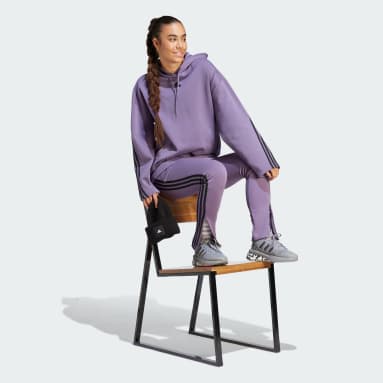 Sudadera con capucha Future Icons 3 bandas Violeta Mujer Sportswear