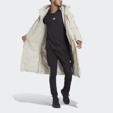 Big Baffle Down Coat Pomarańczowy