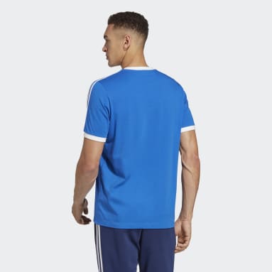 Men Football Blue Italy 3-Stripes Tee