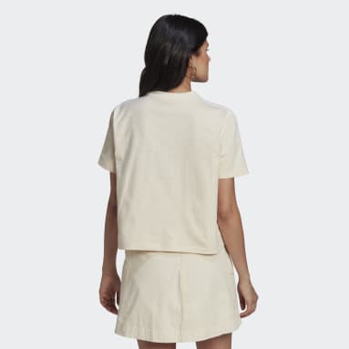 T-shirt ample avec dos en popeline Adicolor Classics Beige Femmes Originals