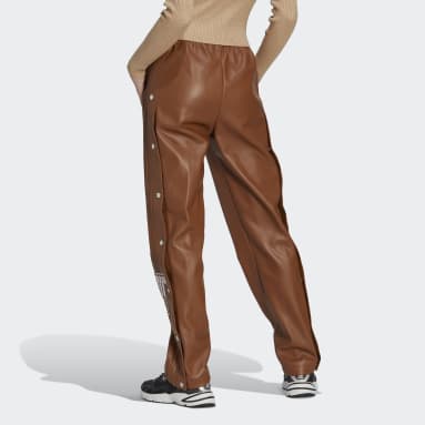 Pantalon en simili cuir Adibreak Marron Femmes Originals