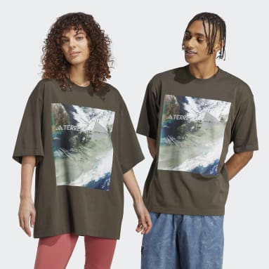 Camiseta Terrex + and wander Graphic (Género neutro) Verde TERREX