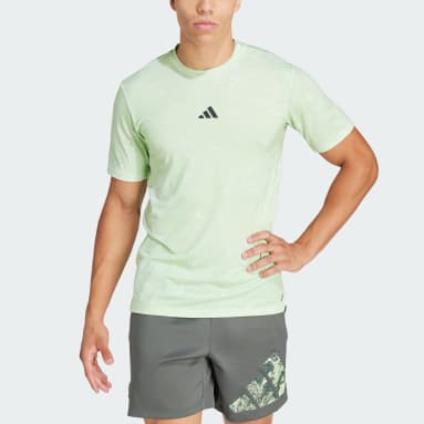 Herr Gym & Träning Grön Power Workout T-shirt