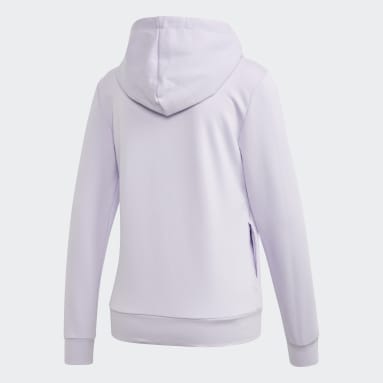 Polera con Capucha Essentials Linear Púrpura Mujer Sportswear