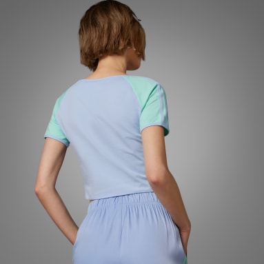 T-shirt Island Club Short Bleu Femmes Originals