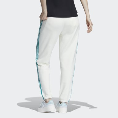 Women Lifestyle White 트레포일 니트 팬츠