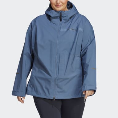 Women TERREX Blue Terrex Multi RAIN.RDY 2.5-Layer Rain Jacket (Plus Size)