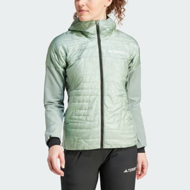 Adidas dunjakke dame grøn on sale