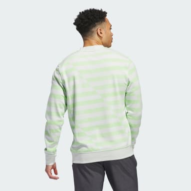 Men Golf Green Ultimate365 Printed Crewneck Sweatshirt