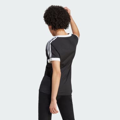 T-shirt Justa 3-Stripes Adicolor Classics Preto Mulher Originals