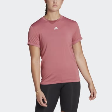 Frauen Fitness & Training adidas AEROKNIT Seamless T-Shirt Rosa