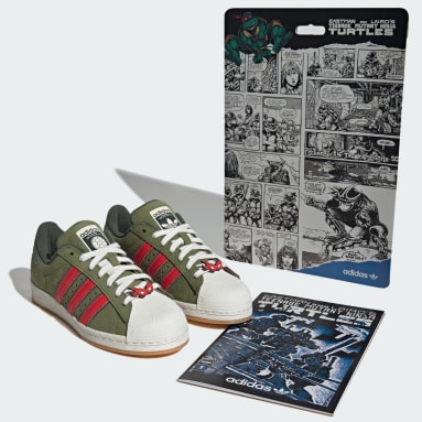 Men Lifestyle Green TMNT Shell-Toe Shoes