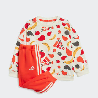 Børn Sportswear Beige Essentials Allover Print Kids joggingsæt