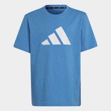 Camiseta Future Icons Logo 3 bandas Azul Niño Sportswear