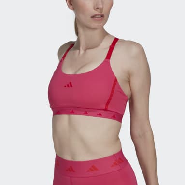 Women Gym & Training Pink Aeroimpact Training Light-Support Techfit Bra