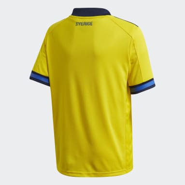 Camiseta primera equipación Suecia Amarillo Niño Fútbol