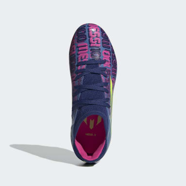 Zapatos de Fútbol X Speedflow Messi.3 Terreno Firme Azul Niño Fútbol