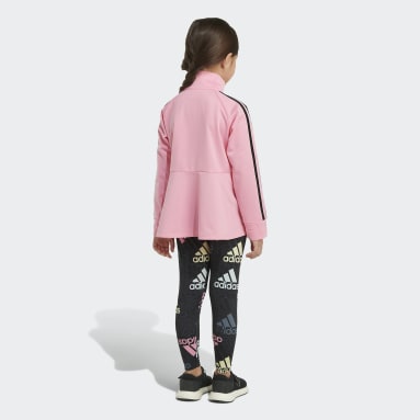 Children Training Pink Brand Love Tricot Jacket Set