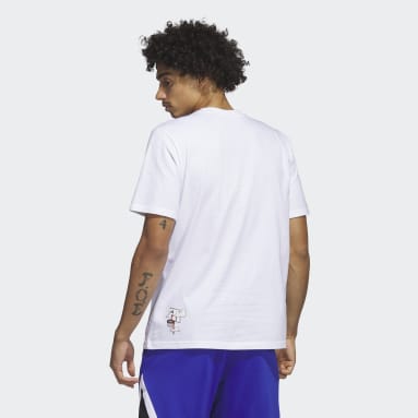 T-shirt de basketball graphique Lil' Stripe blanc Hommes Basketball