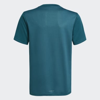 Boys Sportswear Turquoise AEROREADY DESIGNED TO MOVE BIG LOGO T-Shirt
