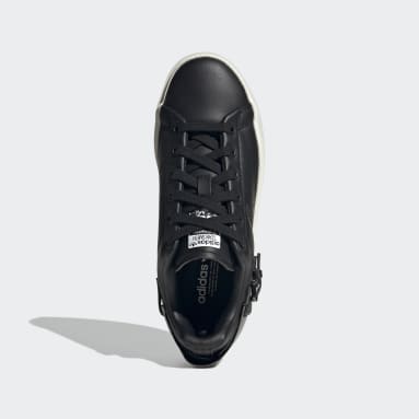 x Adidas Stan Smith distressed leather sneakers in black