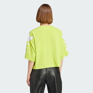 Women Originals Yellow Overbranded Graphic Tee