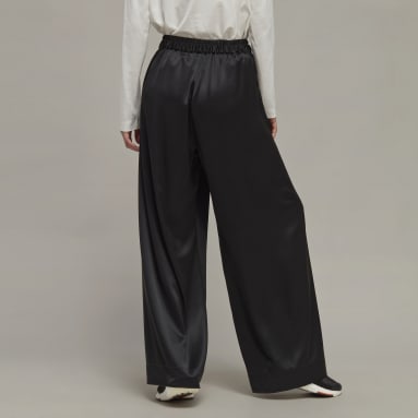 Pantalon Classic Tech Silk Wide Leg Noir Femmes Y-3