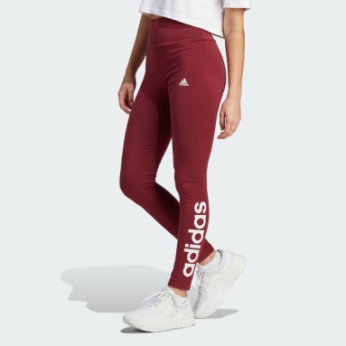 Ženy Sportswear Burgundy LEGÍNY ESSENTIALS HIGH-WAISTED LOGO